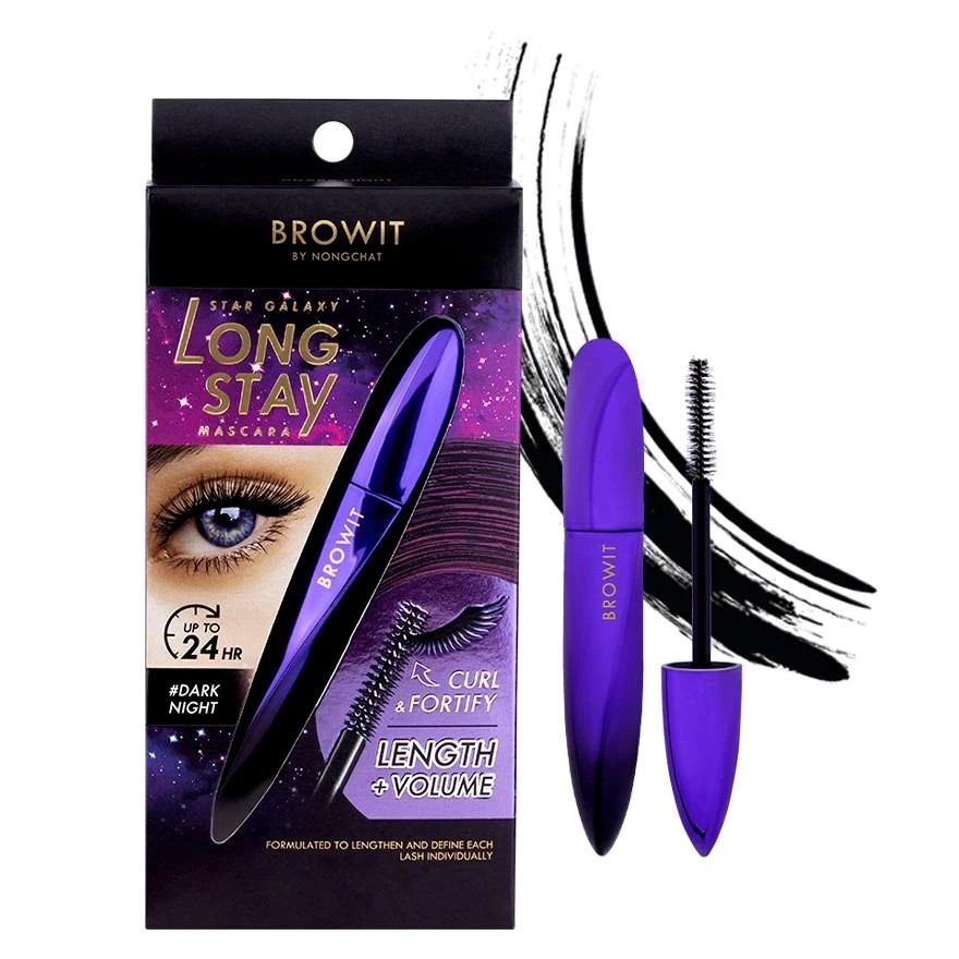 BROWIT LONG STAY มาสคาร่า ปัดหนา เพิ่มวอลลุ่มให้ขนตาฉ่ำ ปัดแล้วปัง