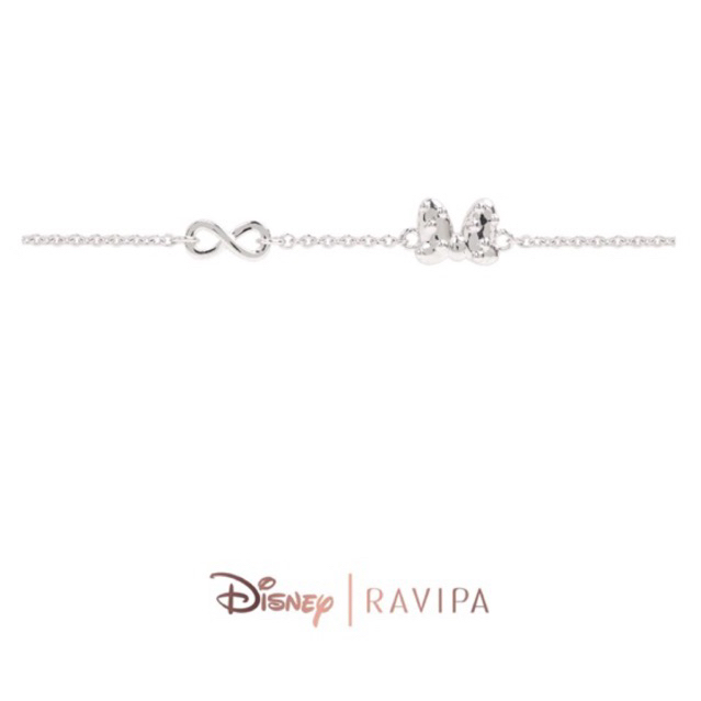 ravipa x disney minnie bow infinity chain bracelet