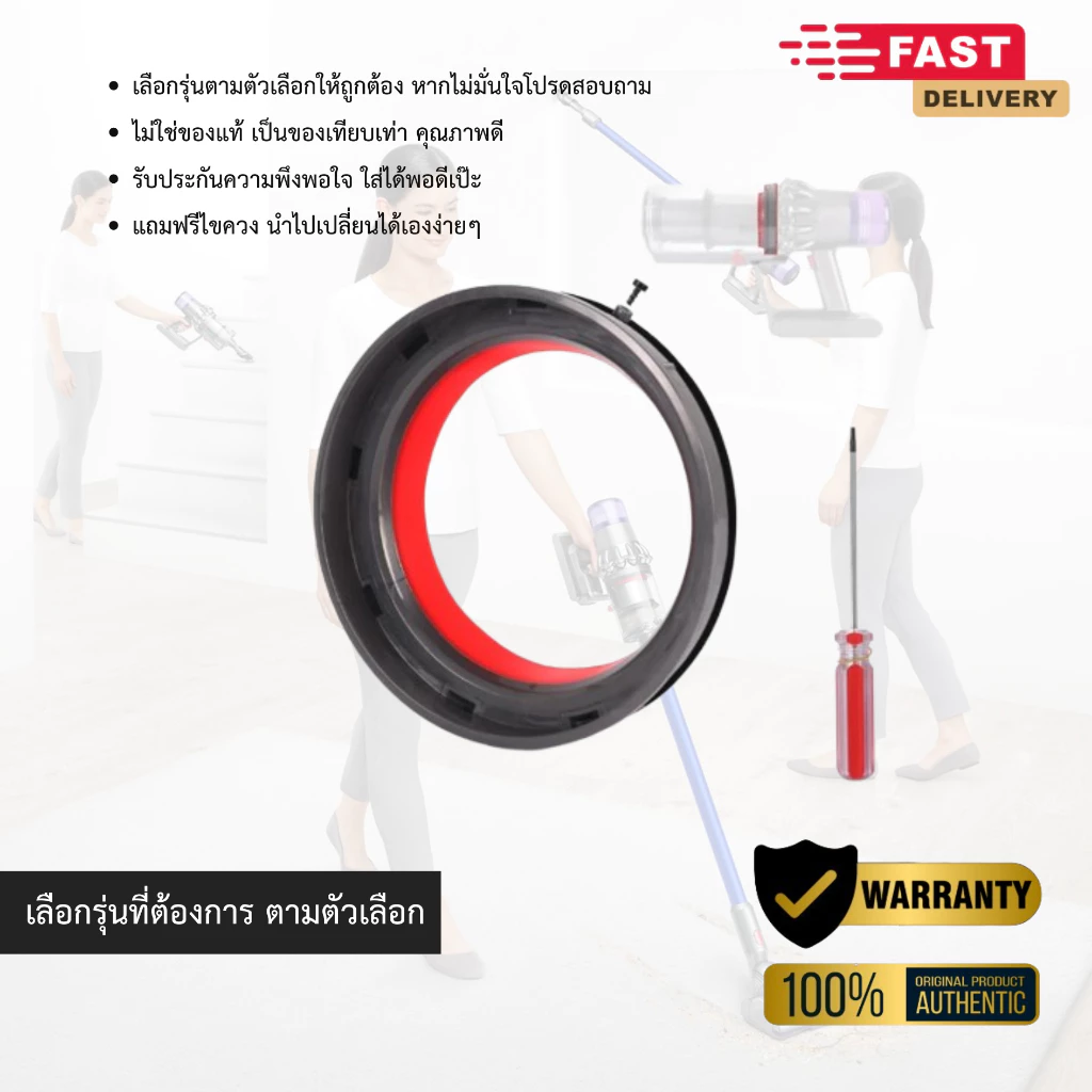 Dust Bin Top Fixed Sealing Ring Compatible with Dyson V11 V15 SV14 SV15 SV22 Vacuum Cleaner Dust Bucket/Dirt Cup Replace