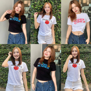 เสื้อยืด I'm girl ทรง Baby-tee ธีมซัมเมอร์ หน้าร้อนที่ฉันรัก…