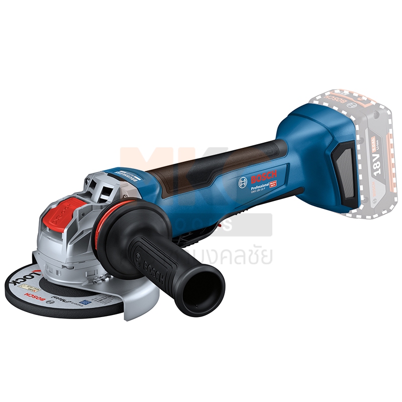 Bosch เครื่องเจียร ไร้สาย X-Lock 18V GWX 18V-10 P ขนาด 5 นิ้ว เครื่องเปล่า