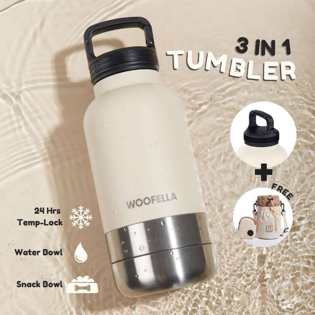 Woofella Tumbler 🧊 กระติกน้ำสุนัข กระบอกน้ำสุนัข ถาดน้ำสุนัข ขวดน้ำสุนัข