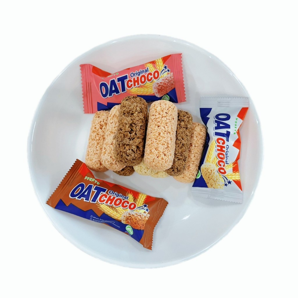 เซ็ท 2 แถม 1 ขนมข้าวโอ๊ตอัดแท่ง 1 ห่อมีสามรสชาติ ออริจินอล ช็อกโกแลตและสตอเบอร์รี่ - รูปที่ 3