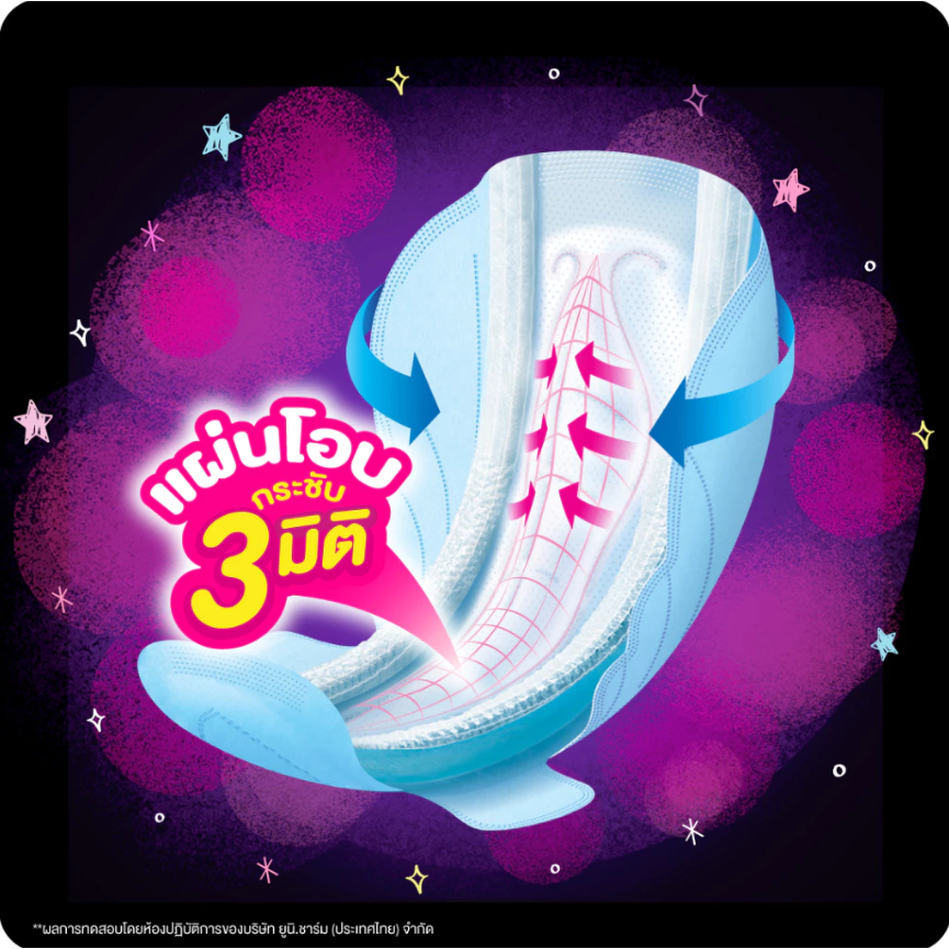 โซฟี หลับสนิทตลอดคืน ผ้าอนามัยสำหรับกลางคืน แบบมีปีก 42 ซม. 8+1 ชิ้น - รูปที่ 2