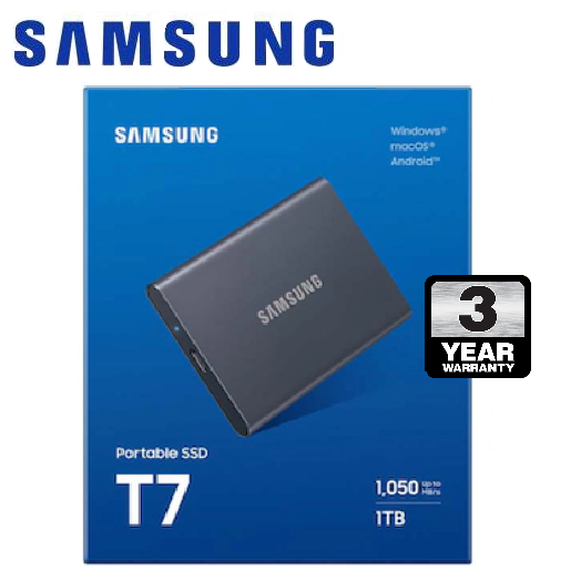Samsung 1TB T7 Portable SSD (Gray)