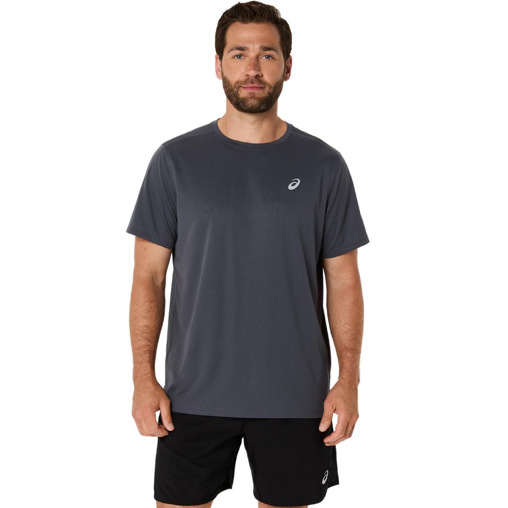 ASICS : 2011D242.020 ASICS SILVER SS TOP MEN RUNNING ผู้ชาย เสื้อคอกลม ของแท้  CARRIER GREY