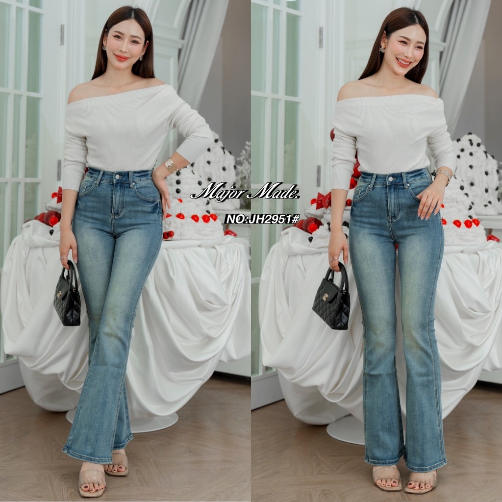 JH2951# กางเกงยีนส์ขาม้ายาว - รูปที่ 2