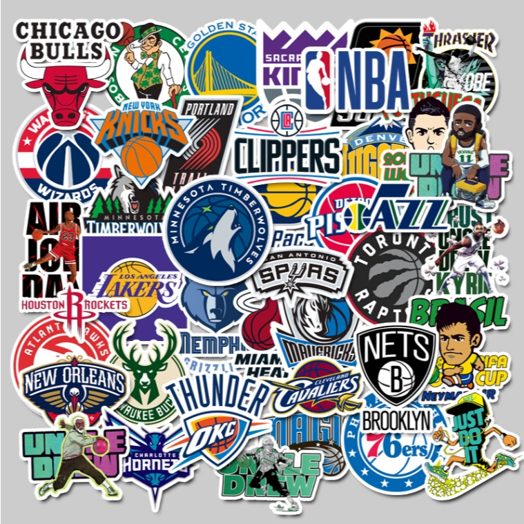 NBA Team Logo Sticker สติกเกอร์ลายโลโก้ทีม NBA ขายแยกนะครับ สั่งครบ 10 อัน มีของแถม