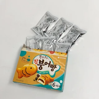 ขนมปังเกาหลี พุงออปัง 174g 6 ชิ้น เค้กเกาหลี เค้กสอดไส้ครีมช็อคโกแลต 붕어빵 ขนมปลา