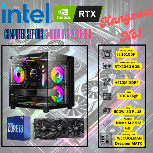 Comset KangcomNo1 003 i3 10100 Rtx2060 6gb มือสอง สภาพใหม่มากๆ