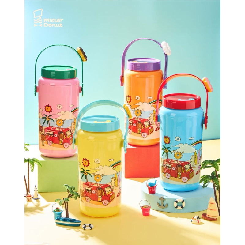 Mister Donut แก้วน้ำ Summer Fest มิสเตอร์ โดนัท สินค้าพรีเมี่ยม 2025