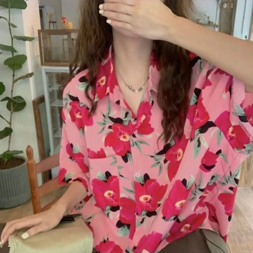 เสื้อสงกรานต์ ลายดอก คอปก แขนสั้น ผ้าไหมอิตาลี thumbnail 7