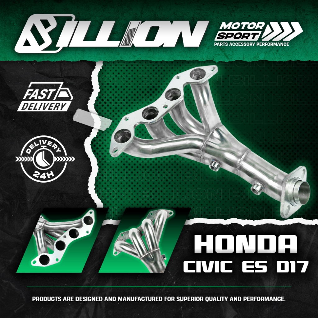 Exhaust Header เฮดเดอร์ Billion Honda Civic ES D17
