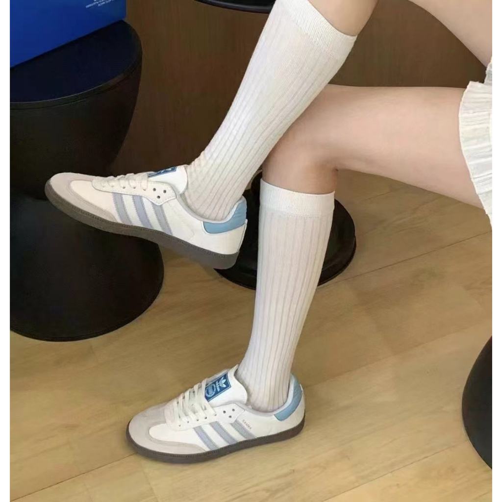 （รับประกันของแท้ 100%）adidas originals Samba OG ID2055 น้ำเงินขาว