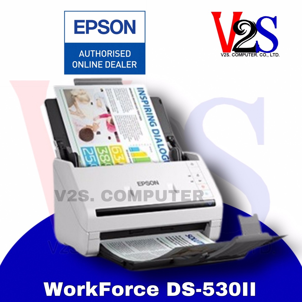 Epson Scanner สแกนเนอร์ WorkForce DS-530II A4 Duplex Sheet-fed Document Scanner