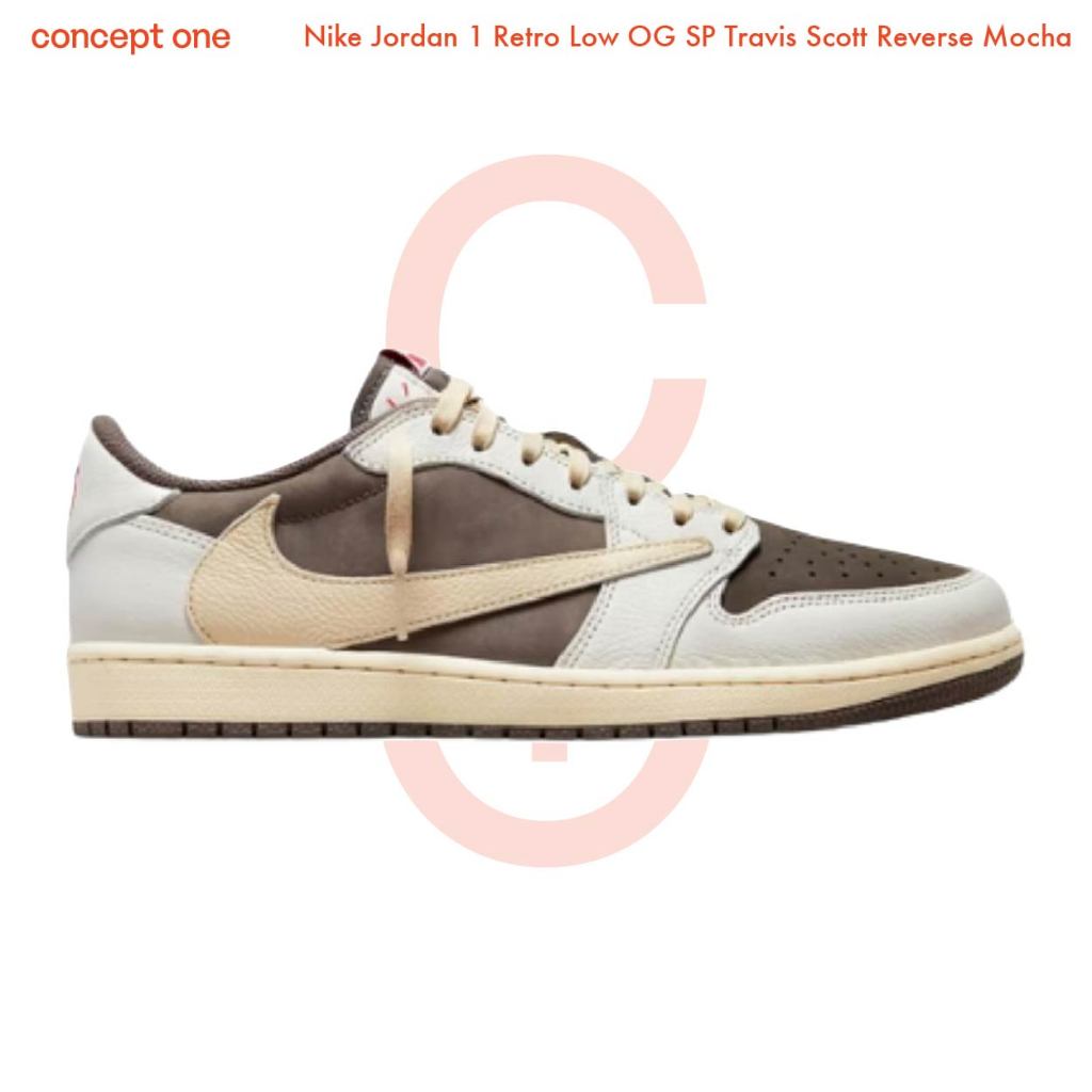 Conceptone Nike Jordan 1 Retro Low OG SP Travis Scott Reverse Mocha (M) รองเท้าผ้าใบ