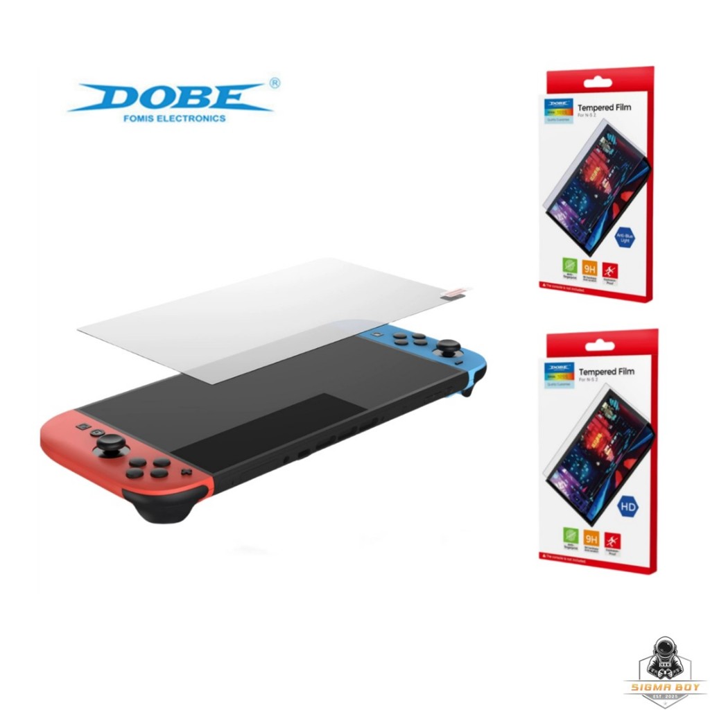 DOBE ฟิล์มกระจกพร้อมกรอบติดตั้ง for Nintendo Switch 2 (2025) (Pack 2) TNS-3166