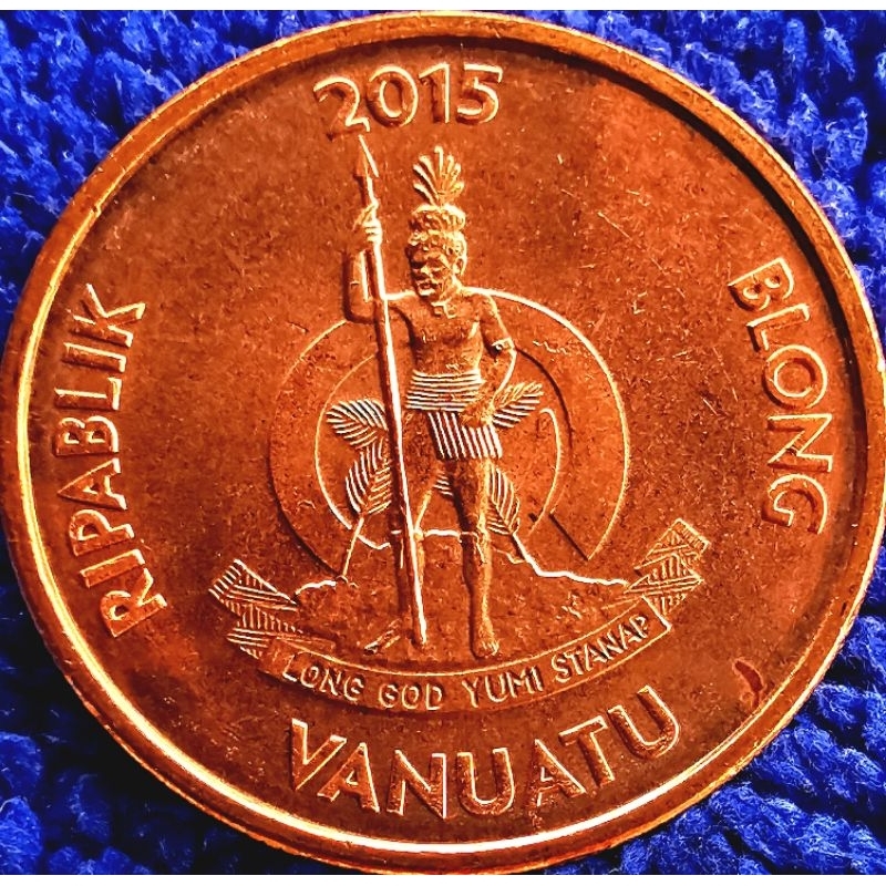 เหรียญ​วานัวตู  Vanuatu, 5 Vatu, ไม่​ผ่าน​ใช้​ UNC, #​4484