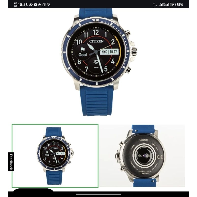 Citizen cz smart touch gen2 smartwatch จาก citizen มือสองสวยๆ เลยไม่มีกล่อง