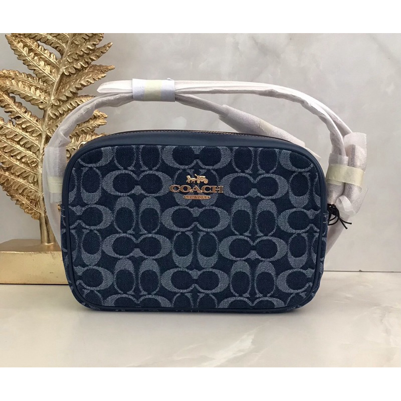 🎀(สด-ผ่อน) CAA74 JAMIE CAMERA BAG IN SIGNATURE DENIM กระเป๋าแจมมี่กล่องLimitedยีนเดนิม