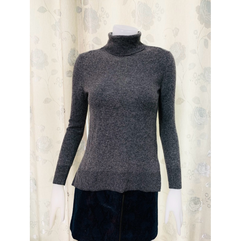 (SWY482)  เสื้อสเวตเตอร์ไหมพรม คอเต่า แบรนด์ Massimo Dutti ไซส์ XS อก 32” (ยืดได้ถึง 40“)  ⭐️มือสองค