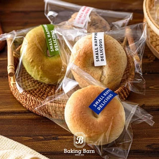 Baking barn (100 ดวง/แพค) ถุงซีลคุกกี้ ถุงบราวนี่ (พร้อมสติกเกอร์) ใส่เบเกอรี่ (10*15cm) ใส่ขนม ถุงสบู่ Cookie bag