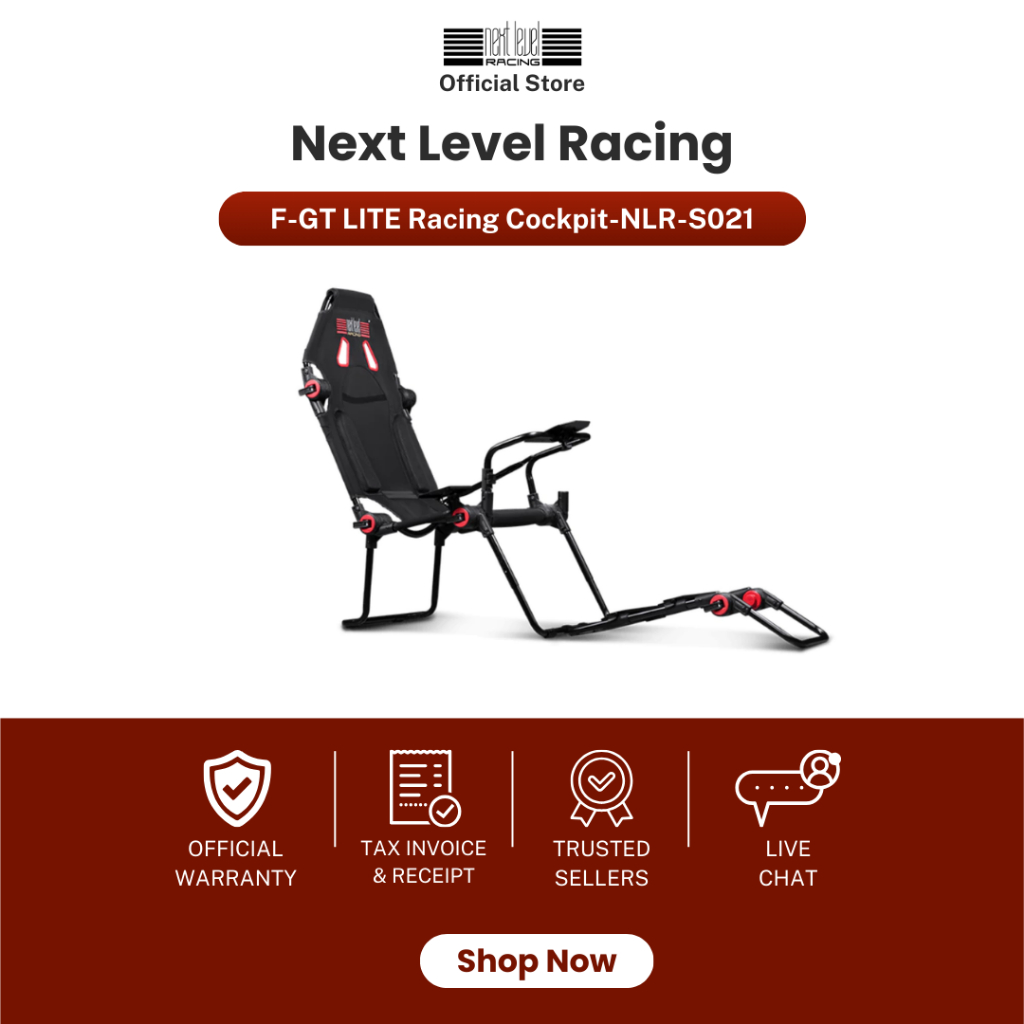 [พร้อมส่ง] ชุดเก้าอี้ขับรถ NLR-S021 Next Level Racing GT LITE Cockpit