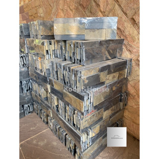 หินกาบจิ๊กซอว์ ธรรมชาติ ลายสี ลาย 7 ชิ้น ติดผนัง ปูเสา ขนาด …