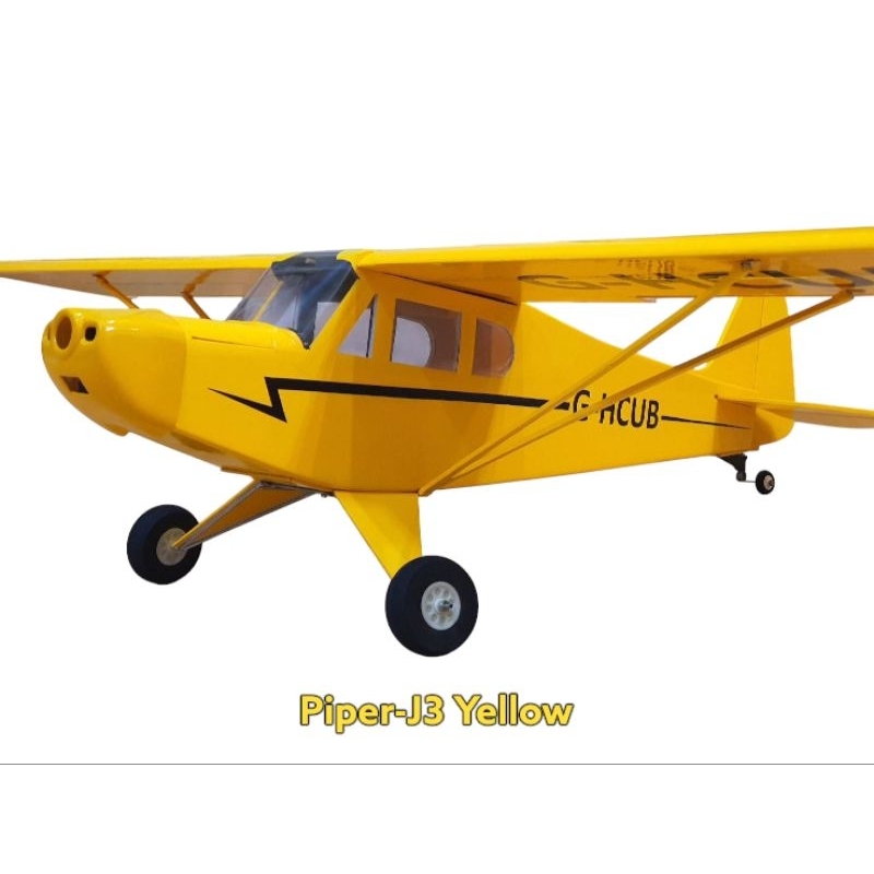 เครื่องบินโฟม+ไม้(ลำเปล่า) : Piper J3 Club 🇹🇭 ปีกยาว 135 ซม.  (ไม่รวมวิทยุรี มอเตอร์ แบตเตอรี่)