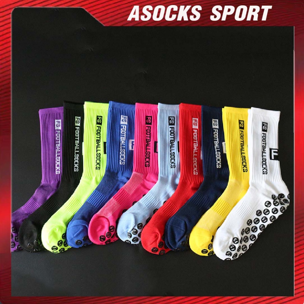ถุงเท้า FS FOOTBALL SOCKS  Anti-Slip Sports Socks ที่นักบอลอาชีพนิยมใช้ < ครึ่งแข้ง >