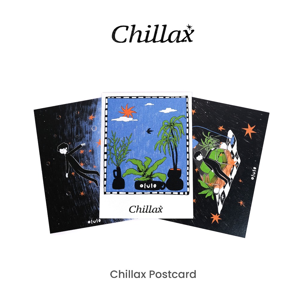 olulo Chillax - Postcard  (Original Artwork by olulo.objects)