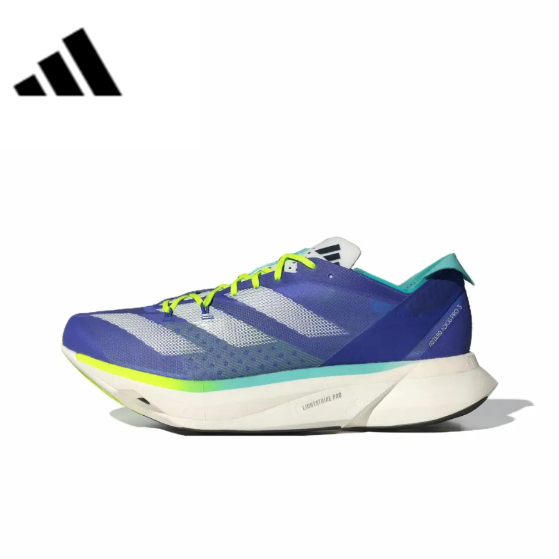 Adidas Adizero Adios Pro 3 comfortable and versatile wear-resistant low-cut running shoes are blue and white