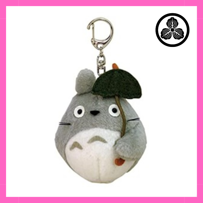 "Sun Arrow Studio Ghibli Plush Keychain - Big Totoro with Umbrella"