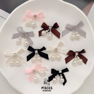 【2 ชิ้น】/【10 ชิ้น】* โบว์สำเร็จรูปตกแต่งลูกปัดและไข่มุก สำหรั…