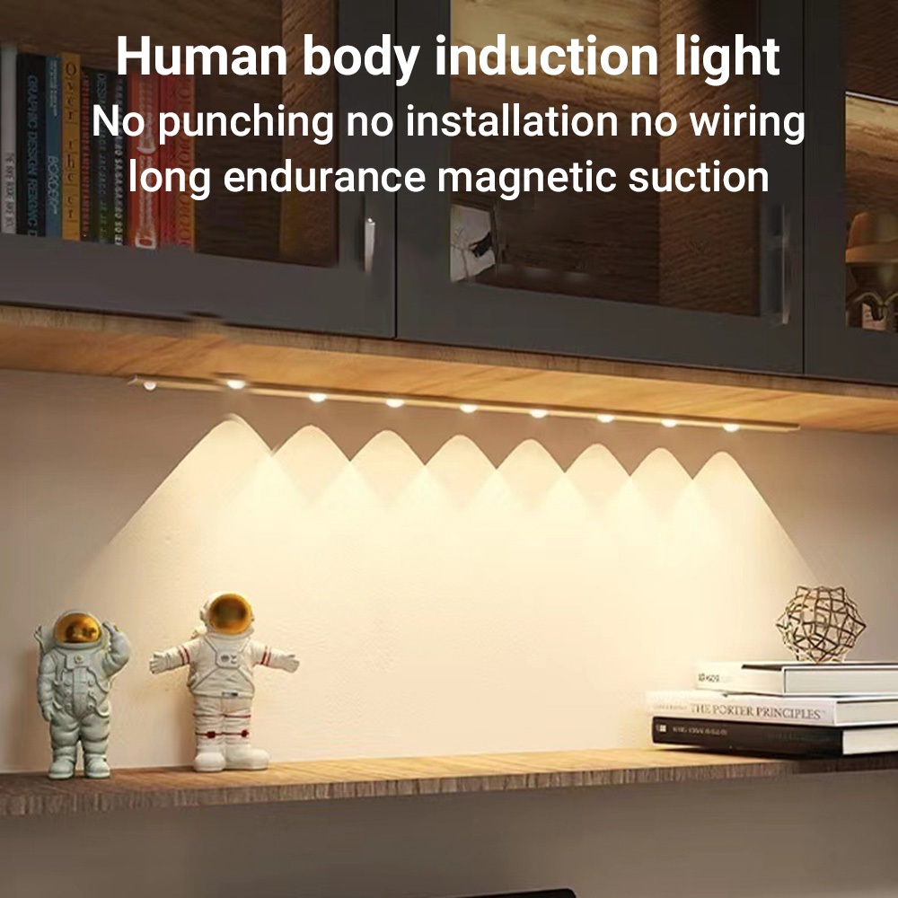 โคมไฟ LED รูปตาแมว ปรับได้ 3 สี ชาร์จ USB TYPE-C 20 30 40 50 60 ซม. สําหรับตู้เสื้อผ้า ห้องครัว