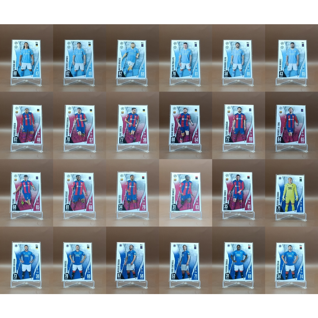 2023-2024 Match Attax Manchester City-FC Barcelona-Rangers FC Team