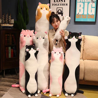 keycool หมอนแมว ตุ๊กตาแมว หมอนตุ๊กตา ตุ๊กตา หมอนข้าง แมว ถอดและล้างทำความสะอาดได้ ตุ๊กตาหมอนข้างแมว 50/70/90/110cm
