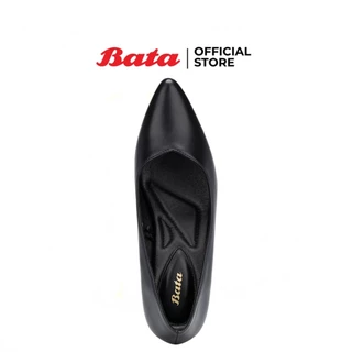 Bata บาจา รองเท้าคัทชู รองเท้าทางการแบบสวม ทรงหัวแหลม รองรับน้ำหนักเท้าได้ดี ส้นสูง 1.5 นิ้ว สีดำ รหัส 6516761