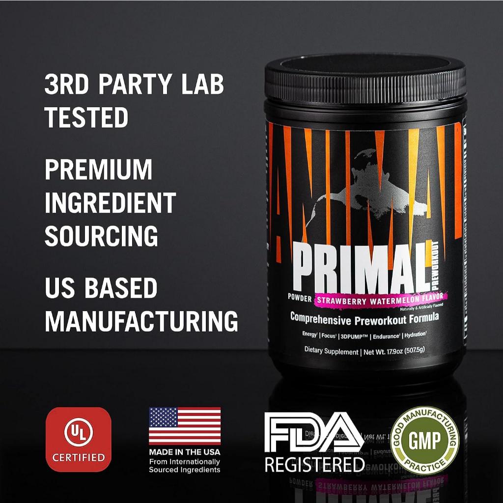 เครื่องดื่มก่อนออกกำลังกาย Pre-Workout Animal Primal & JNX