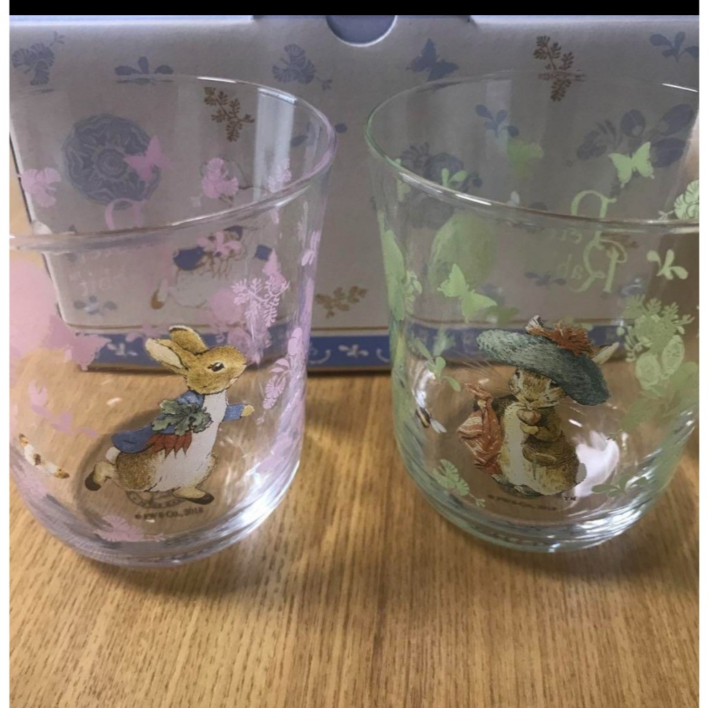 **Peter Rabbit** Glass of 4 set แก้วน้ำ Peter Rabbit JAPAN ,ฺลิขสิทธ์แท้