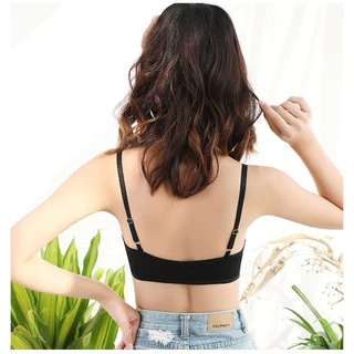 PrettyLady Shop（807）เสื้อใน บรา แบบโบว์ ผ้าร่อง หนา สวมใสสบาย Free size