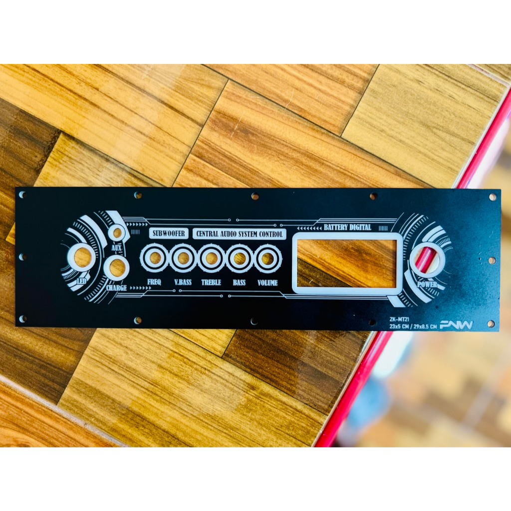 เพลทลำโพงบลูทูธ ZK-MT21 ไม่ย้าย  ช่องอุปกรณ์ 23x5 Cm แสงผ่านได้ MT21-235-3