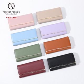 กระเป๋าผู้หญิง กระเป๋าสตางค์ผู้หญิงใบยาว 3พับ PERFECT FOR YO…