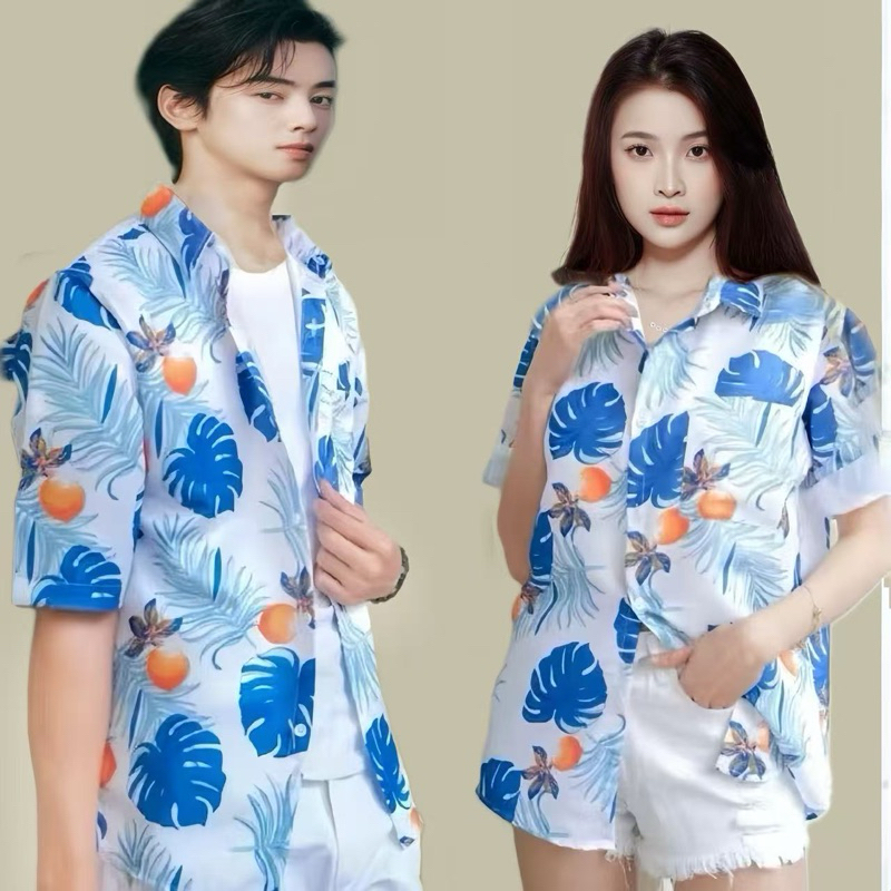 🔥NEW🔥Jwan shopเสื้อเชิ้ตฮาวายแขนสั้นสไตล์เกาหลี เสื้อใส่ได้ทั้งชาย-หญิง2025 Hawaii