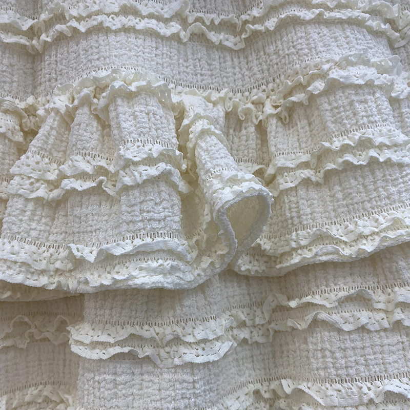 พร้อมส่งจากกทม Miniyiness กระโปรงลูกไม้ระบาย2ชั้น มีซับในกางเกง 2025 กระโปรงบัลเล่ต์ เอวสูงเข้ารูป สไตล์เวียดนาม - รูปที่ 5