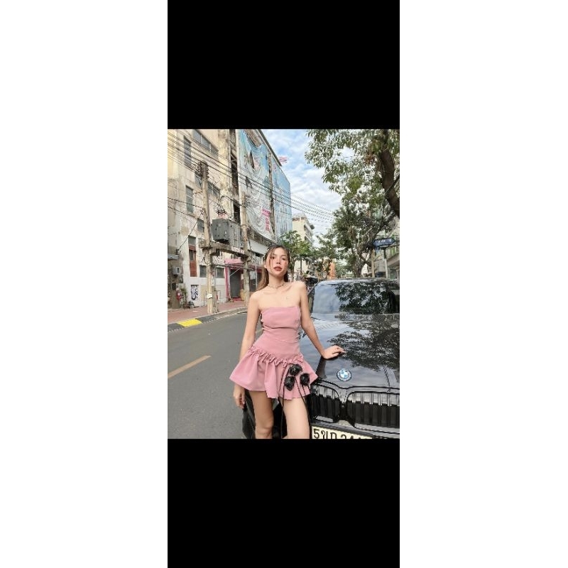 เซทเกาะอกชมพู pitcha brand งานป้ายแท้ ของใหม่ป้ายห้อย sizes L และ XL