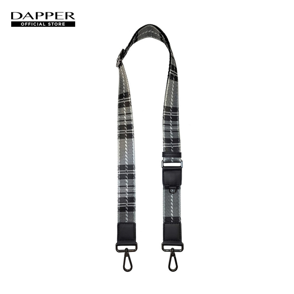 DAPPER สายกระเป๋า Tartan Bag Strap สีเทา ปรับความยาวได้ (SSB/BK/1002DP)