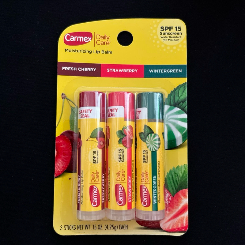 Carmex Lip Balm   Carmex Lip Balm ลิปบาล์ม ลิปมัน บำรุงริมฝีปาก ของแท้ พร้อมส่ง 🇺🇸(โปรโมชั่นรับ3แบบ)