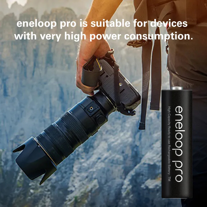 Panasonic Eneloop Pro ถ่านชาร์จ AAA / AA แบตเตอรี่ 1.2V Ni-MH ถ่านชาร์จ（1 แพ็ค 4 ก้อน）
