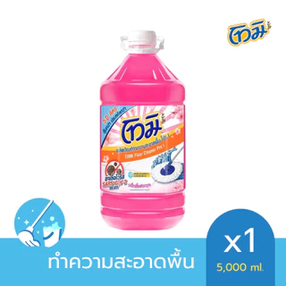 TOMI โทมิ น้ำยาถูพื้น กลิ่นพิงค์ซากุระ ขนาด 5,000 มล. (1 แกลลอน)